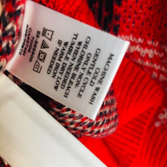 NWOT Ann Taylor Wool Mohair Blend Sweater XS Plaid Red Windowpane Preppy  Approx - Picture 8 of 13